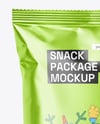Metallic Snack Package Mockup