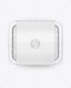 Clear Plastic Food Container in Paper Sleeve Mockup