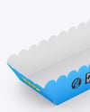 Paper Tray with Sandwich in Paper Sleeve Mockup