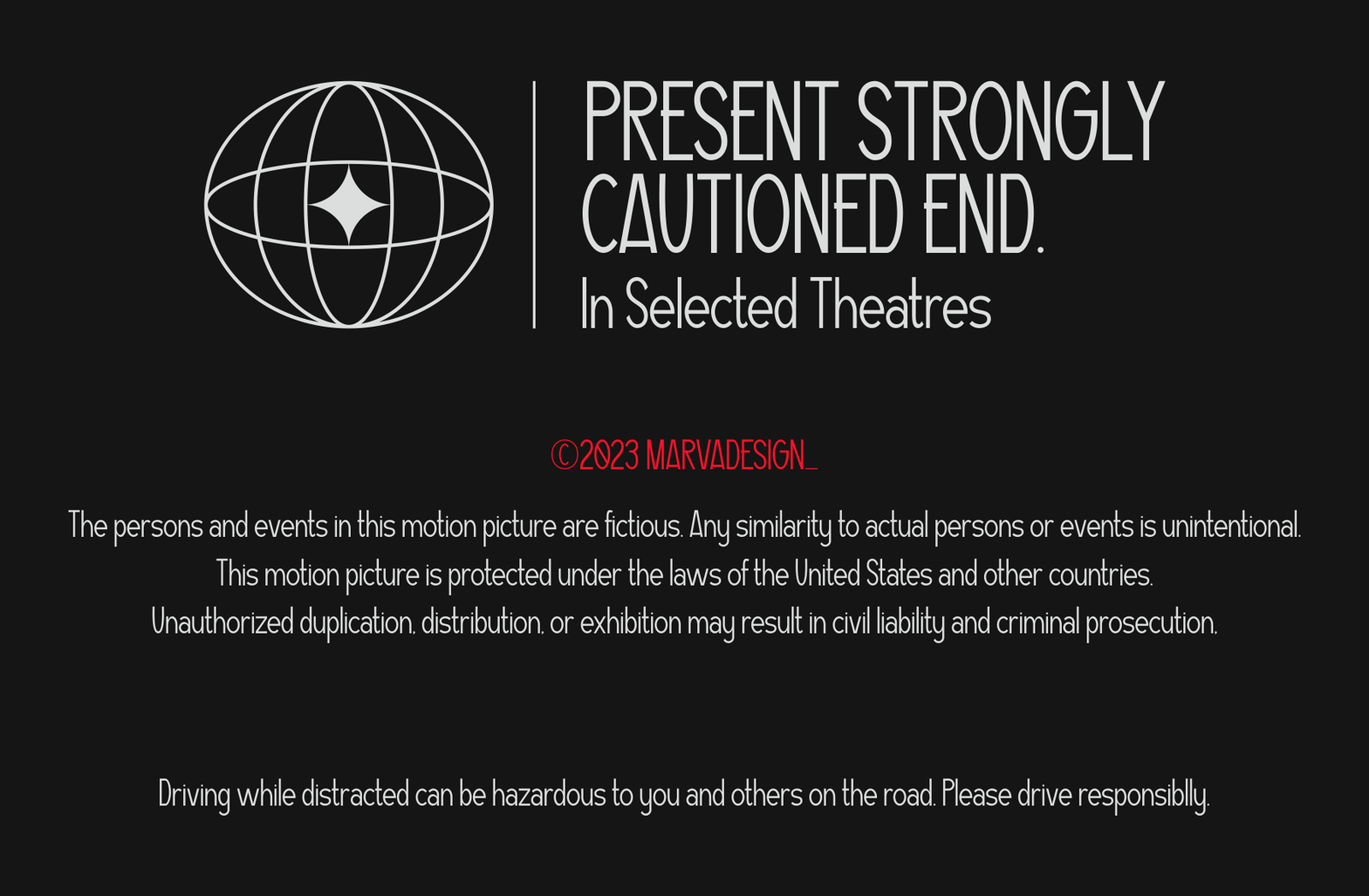 Trailer Credit Font