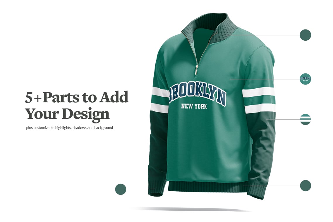 Quarter Zip Sweater Mockups Set