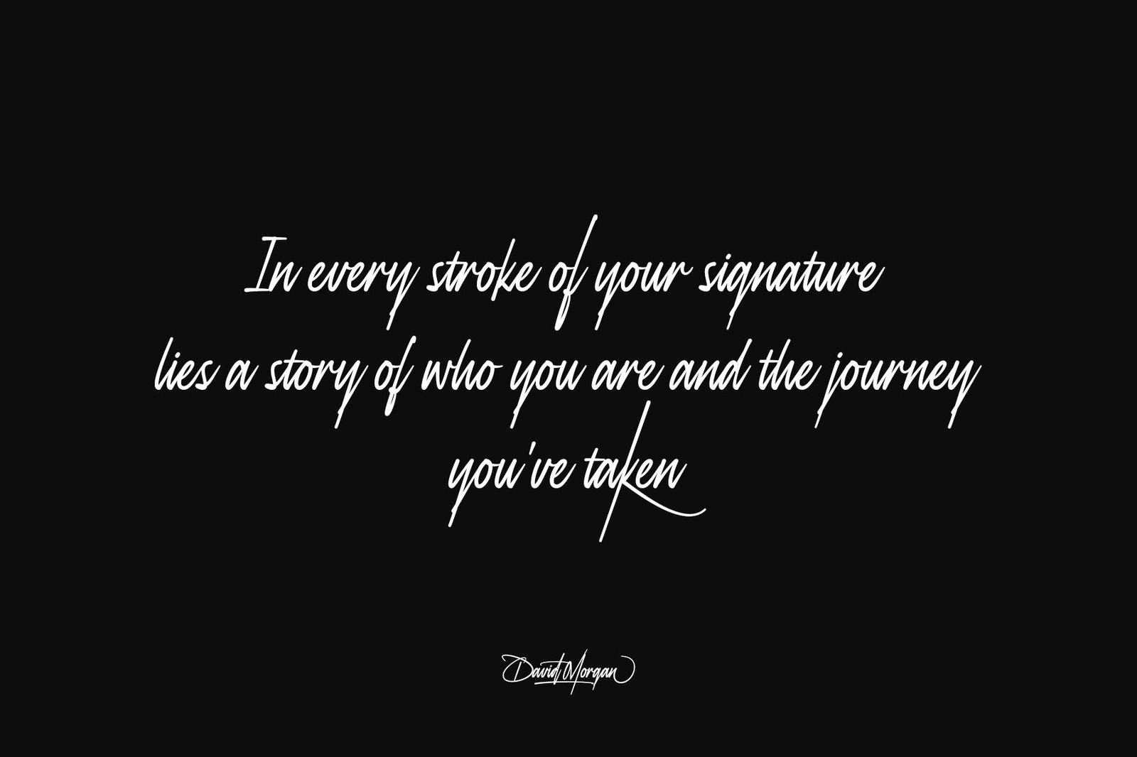 David Morgan - Signature Font