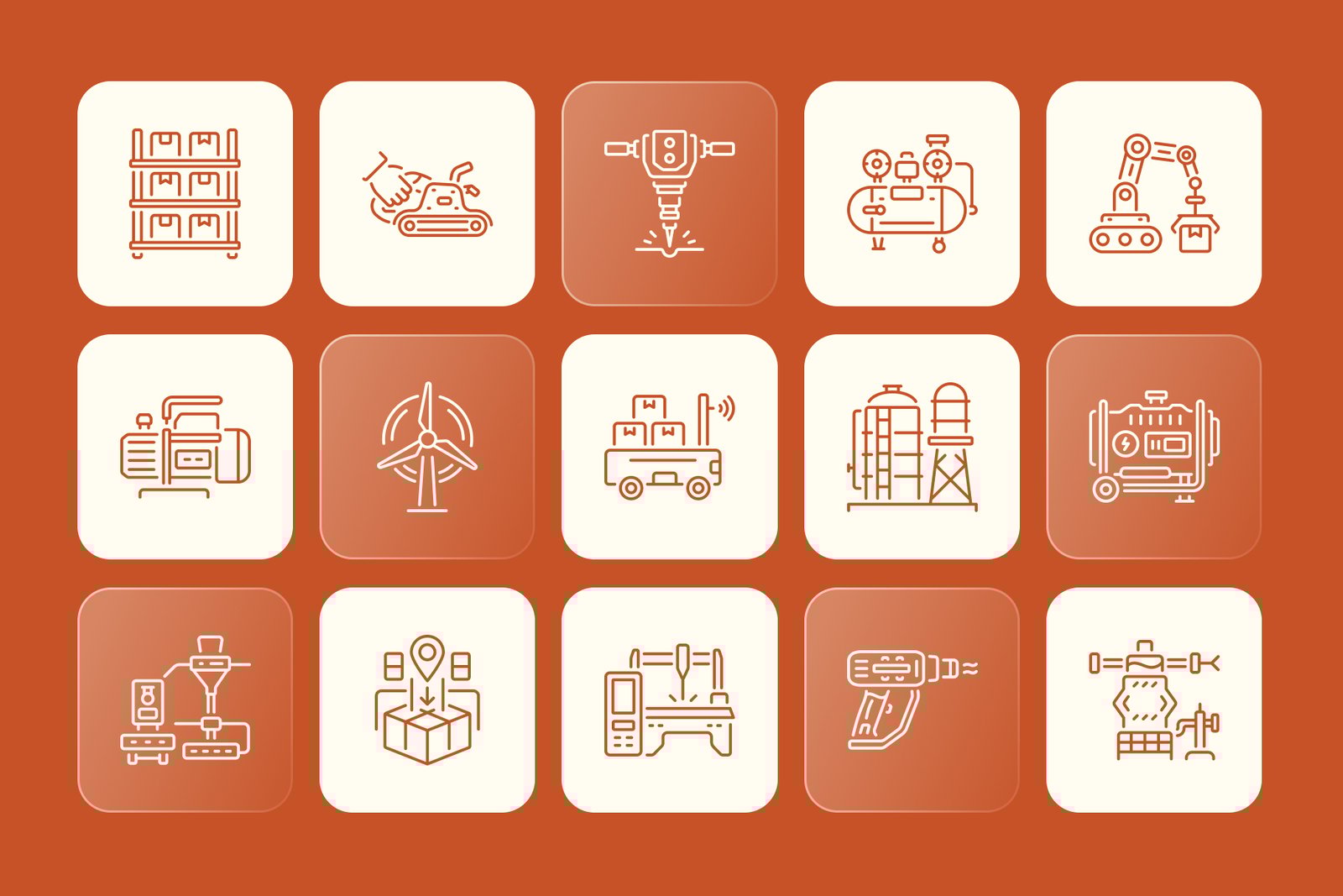 Manufacturing Icon Set