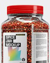 Plastc Square Jar with Chili Pepper Flakes Mockup