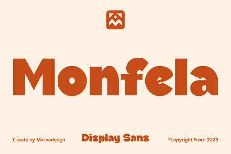 Monfela Font - Display product