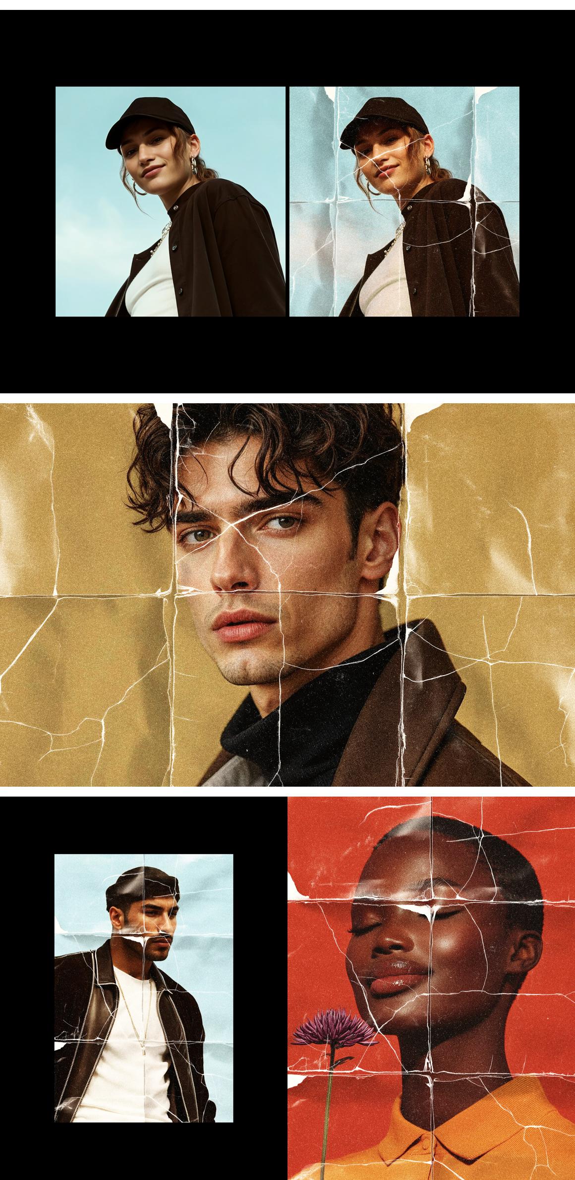 Vintage Folded Photo Effect