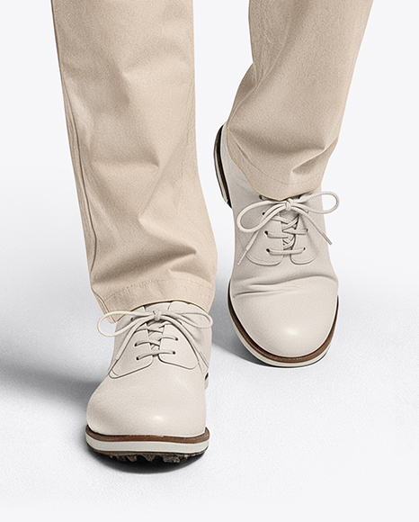 Man Wearing Golf Shirt and Chinos Mockup