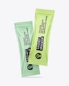 Two Glossy Sachets Mockup