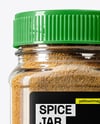 Square Glass Jar with Ground Cumin Mockup