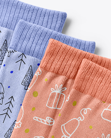 Two Pair of Socks Mockup