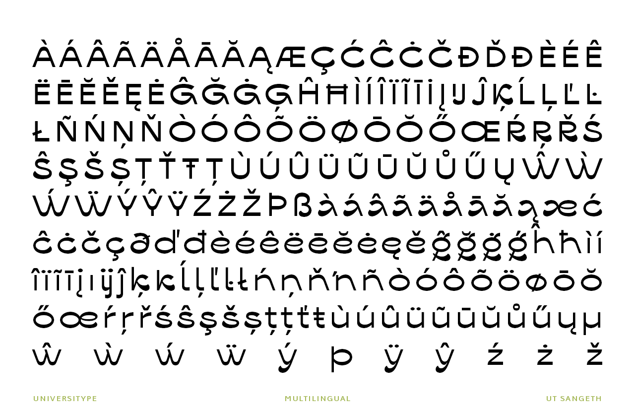 UT Sangeth - A Reverse Contrast Playful Sans