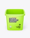Glossy Plastic Food Container Mockup