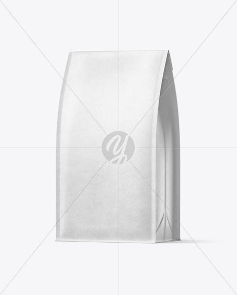Kraft Coffee Bag Mockup – Half Side View