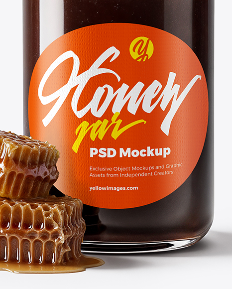 Dark Eucalyptus Honey Jar Mockup