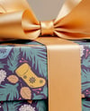 Christmas Present Box with Big Bow Mockup