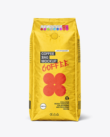 Kraft Paper Coffee Bag Mockup