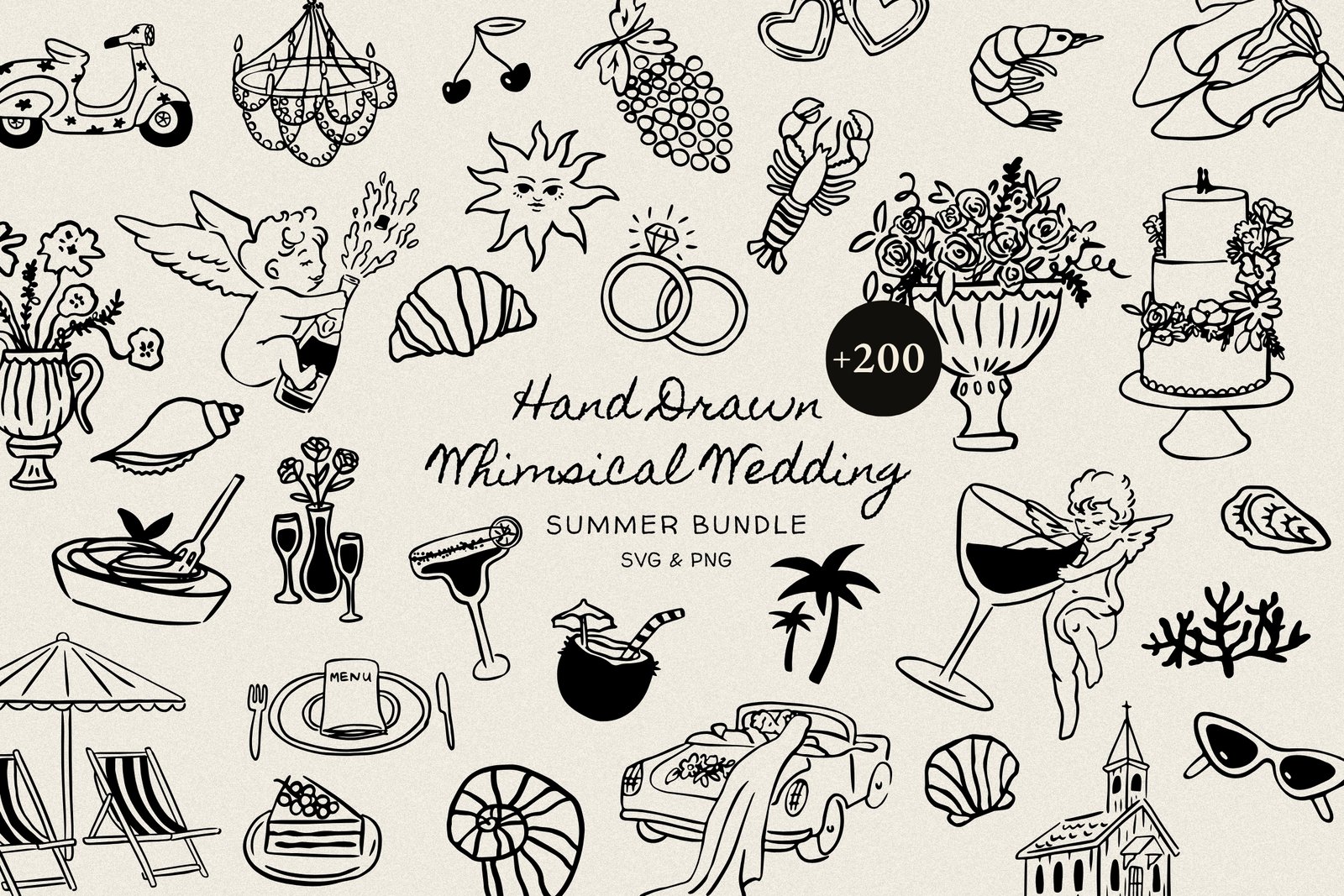 +200 Whimsical Wedding Summer Bundle