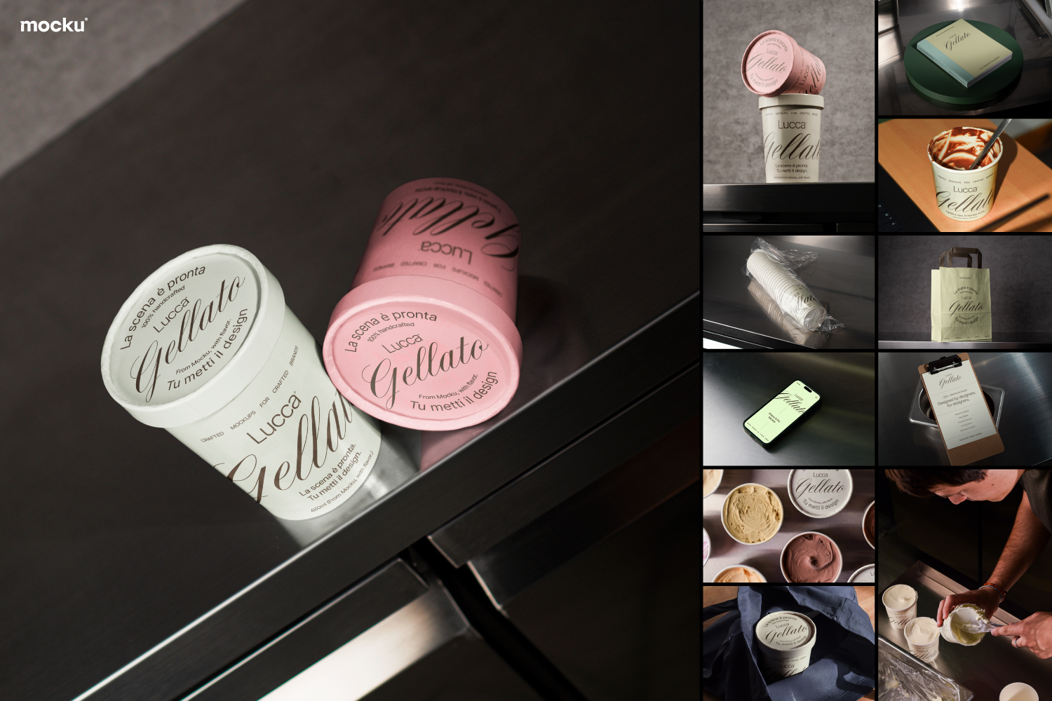 Gelato Branding Mockup Set