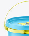 Metallized Plastic Bucket Mockup