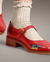 Mary Janes with Socks on Woman's Legs Mockup