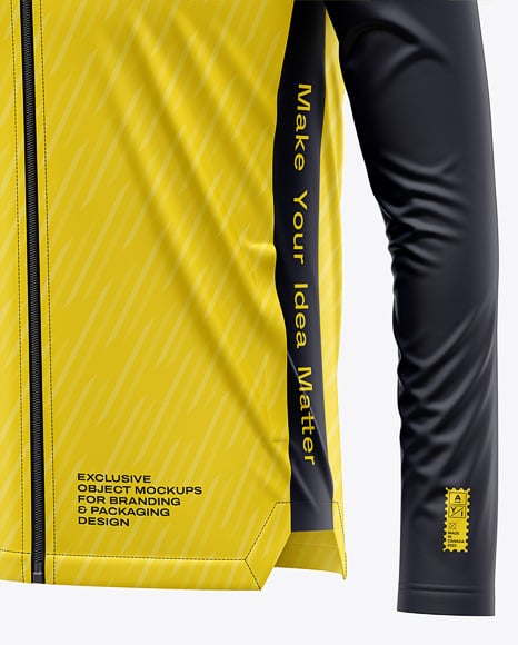 Full-Zip Long Sleeve Jersey Mockup