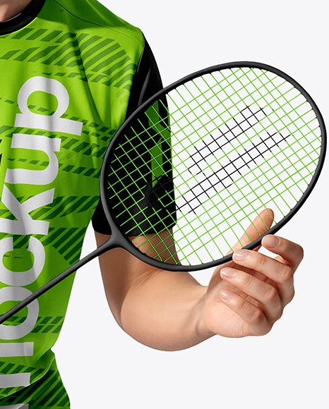 Man Wearing Badminton Uniform Mockup