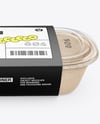 Kraft Paper Food Container in Paper Sleeve Mockup