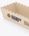 Kraft Paper Food Tray with Hot Dog Mockup