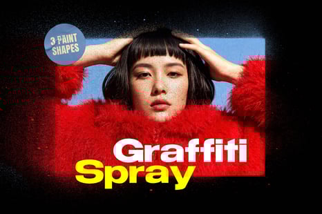 Graffiti Spray Shapes Effect - Instagram story