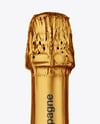 Amber Glass Champagne Bottle Mockup