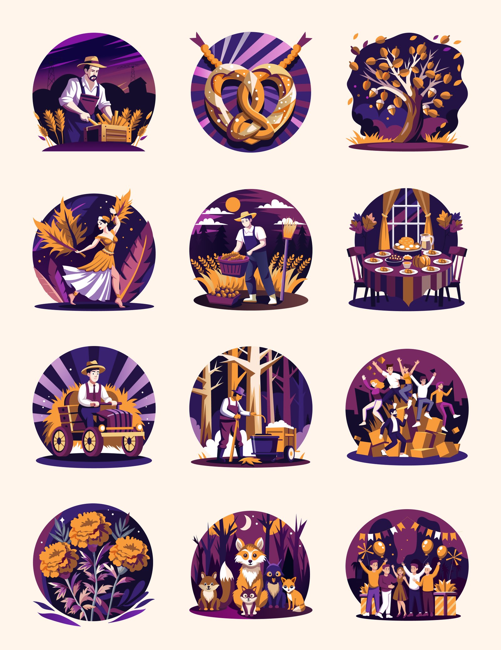 Fall and Autumn Illustrations