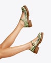 Mary Janes on Woman's Legs Mockup
