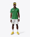 Black Man Wearing Full Tennis Kit Mockup