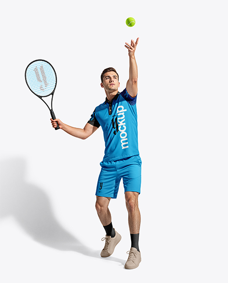 Man Wearing Tennis Uniform Mockup
