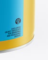 Matte Tin Can w/ Metallic Handle Mockup
