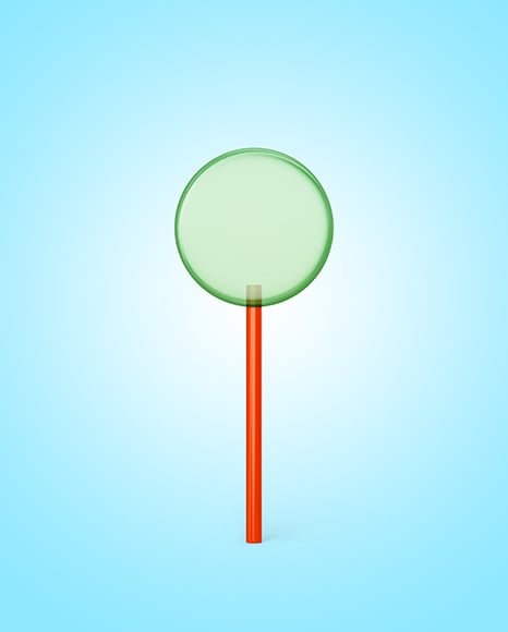 Transparent Lollipop Sachet with Metallic Underlay Mockup