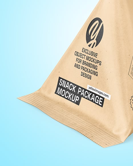 Kraft Triangular Package Mockup