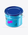 Glossy Tin Can w/ Metallic Handle Mockup