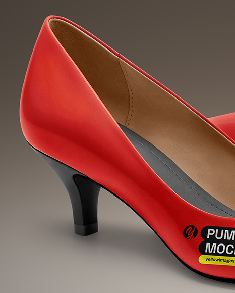 Pair of Kitten Heel Pumps Mockup