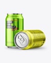 330ml Metallic Drink Can Mockup