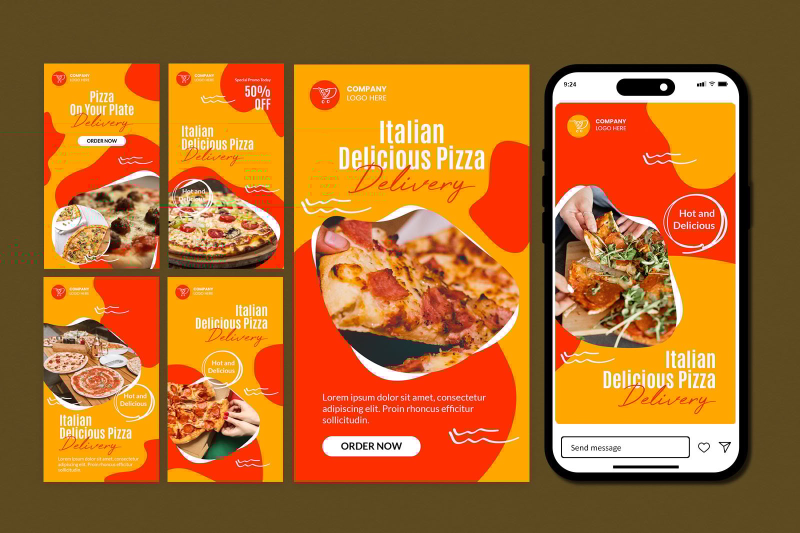Pizza Instagram Stories Template