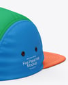 Five Panel Cap Mockup - Back Half Side View