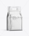 Metallic Coffee Bag Mockup – Half Side View