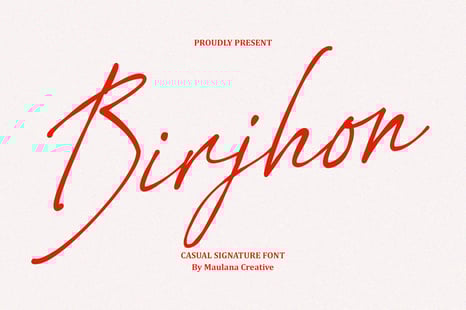 Birjhon Casual Signature Brush Font - Beauty brand font