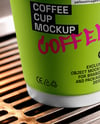 Paper Coffee Cup in Coffee Machine Mockup