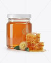Glass Jar with Eucalyptus Honey Mockup