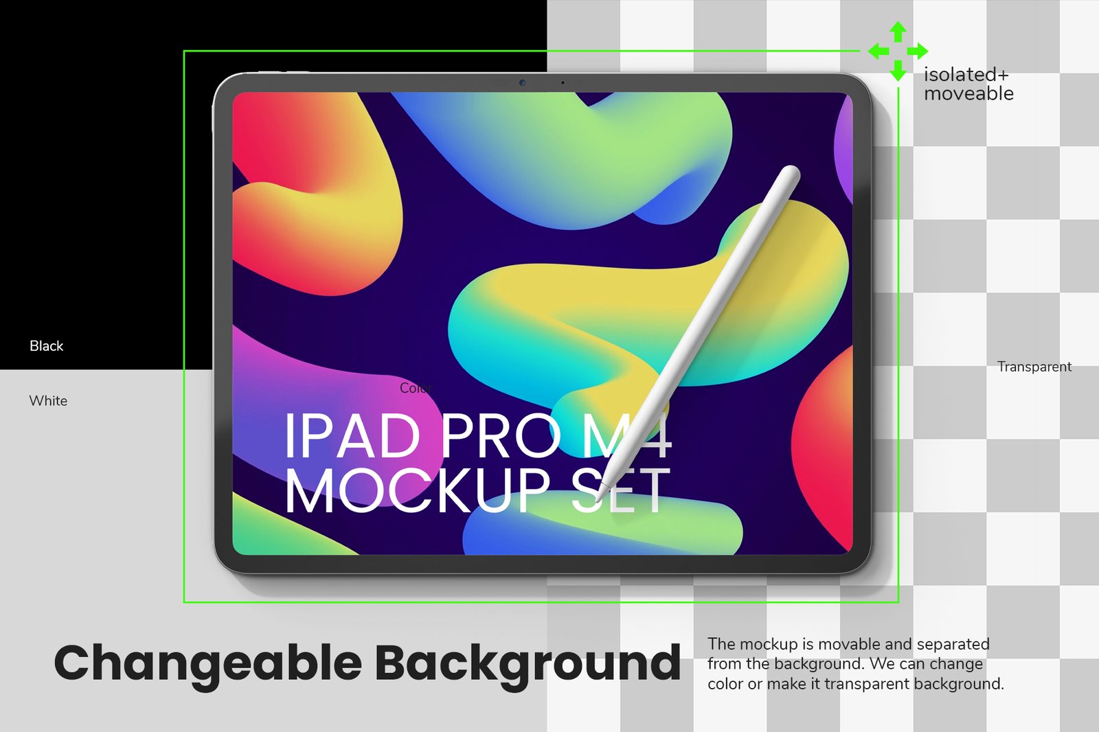 iPad Pro M4 2024 13 Inch PSD Mockup Set