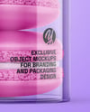 Clear Plastic Tube with Macaron Cookies Mockup