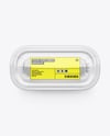 Clear Plastic Container in Paper Sleeve Mockup