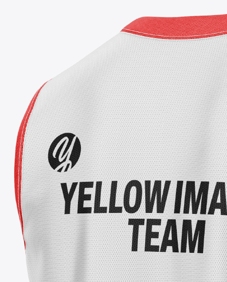 Basketball Jersey Mockup - Back Half Side View